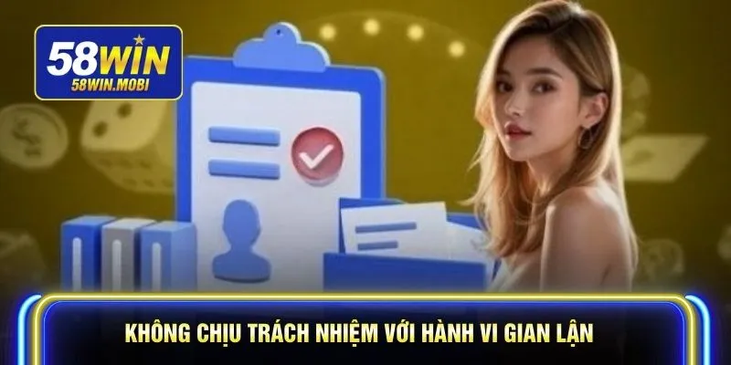 Không chịu trách nhiệm với hành vi gian lận
